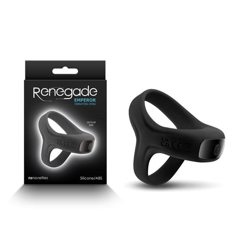 Renegade Emperor Vibrating Cock and Ball Rings Black Cock Rings Vibrating
