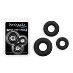 Renegade 3pc Fireman Rings - Assorted Sizes Silicone Set > Cock Ring > Sets