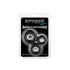 Renegade 3pc Fireman Rings - Assorted Sizes Silicone Set > Cock Ring > Sets