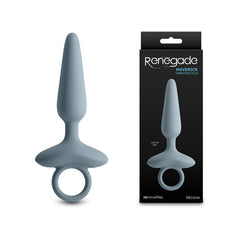Renegade Maverick - Grey - Grey 15 cm USB Rechargeable Vibrating Butt Plug Grey ANAL TOYS
