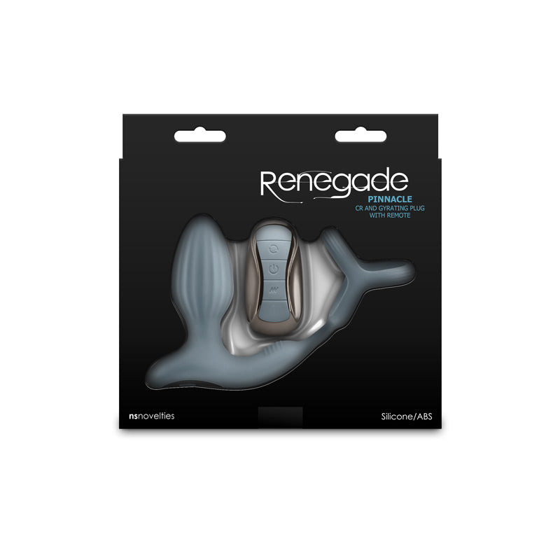Renegade Pinnacle (Grey) – Rechargeable Water-Resistant Vibrating Butt Plug with Cock Ring > Anal Range > Vibrating Butt Plugs