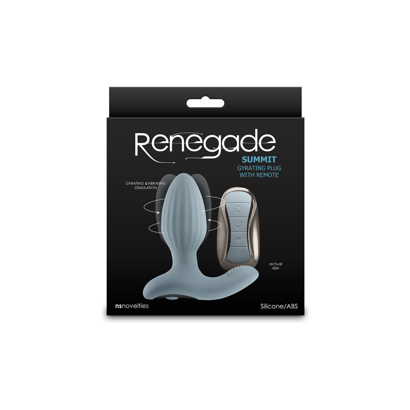 Renegade Summit (Grey) – USB Rechargeable Wireless Remote Vibrating Butt Plug 10.2 cm Grey > Anal Range > Vibrating Butt Plugs