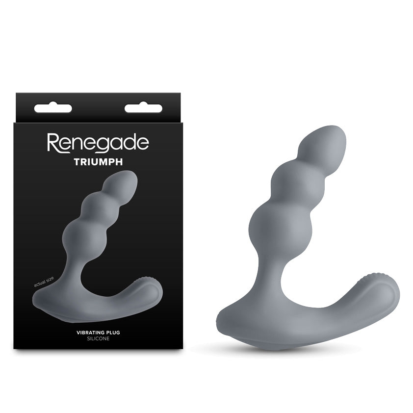Renegade Triumph – USB Rechargeable Waterproof 13.1 cm Prostate Massager Grey > Anal Range > Prostate Plugs Main image