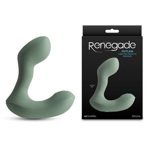 Renegade Outlaw (Sage) – Rechargeable 12 cm Waterproof Prostate Massager Green > Anal Range > Prostate Plugs