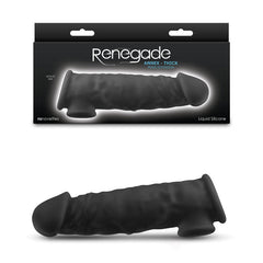 Renegade Annex - Thick - - 18.6 cm Penis Extender Sleeve Black SLEEVES