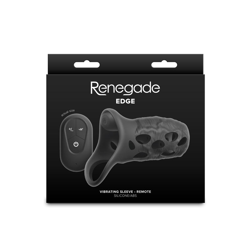 Renegade Edge – USB Rechargeable Waterproof Vibrating Penis Sleeve with Remote > Sex Toys > Couples Toys