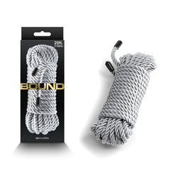 Bound Rope - Silver - Silver Bondage Rope - 7.6 metre length