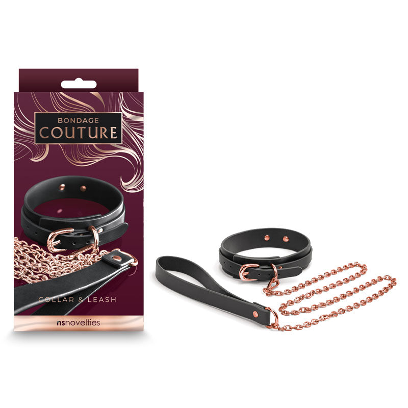 Bondage Couture Collar & Leash -  -  Restraint