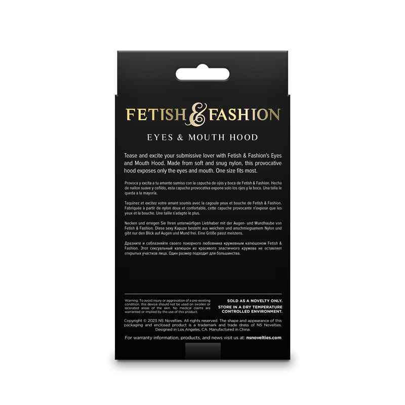 Fetish and Fashion Eyes and Mouth Hood for Adult Intimacy > Bondage Gear > Bondage Hoods