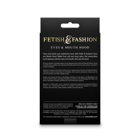 Fetish and Fashion Eyes and Mouth Hood for Adult Intimacy > Bondage Gear > Bondage Hoods
