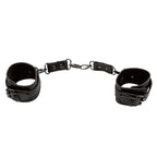 Euphoria Collection Black Adjustable Hand Cuffs with Velvet Interior and Vegan Leather Exterior Black > Bondage Gear > Restraints