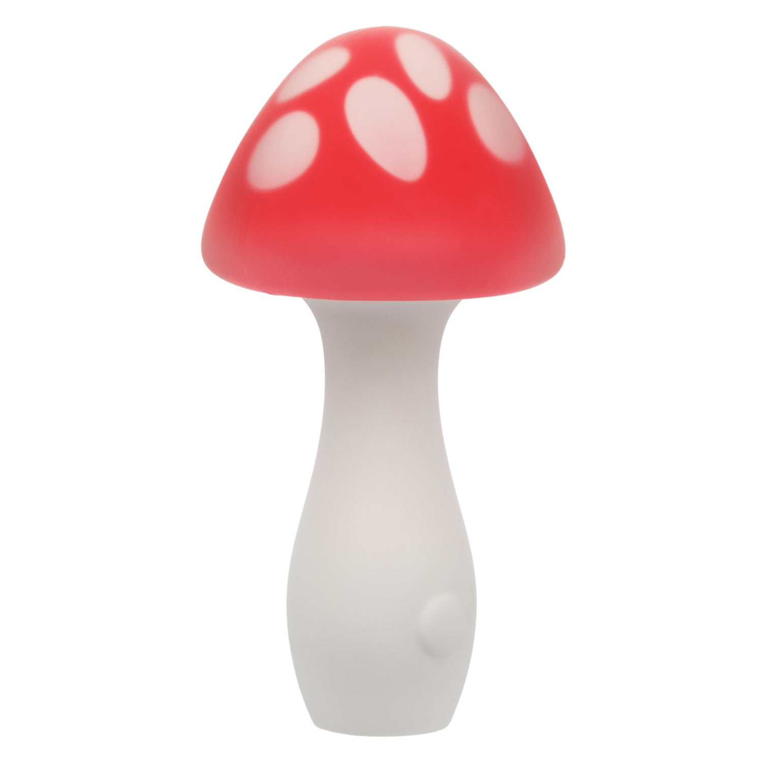 Naughty Bits Muff Shroom Playful Massager Red and White Silicone 10 Intense Functions USB Rechargeable Waterproof Electric Massager