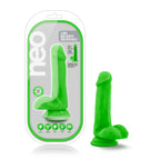 Neo Dual Density Cock With Balls 6 Inch Neon Green > Dildos > Realistic Dildos