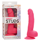 Neon Silicone Studs 6 Inch 15.25 cm Pink Silicone Dildo With Suction Cup Base > Dildos > Realistic Dildos
