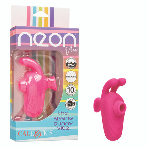 Neon Vibes The Kissing Bunny Handheld Massager Finger Stimulator