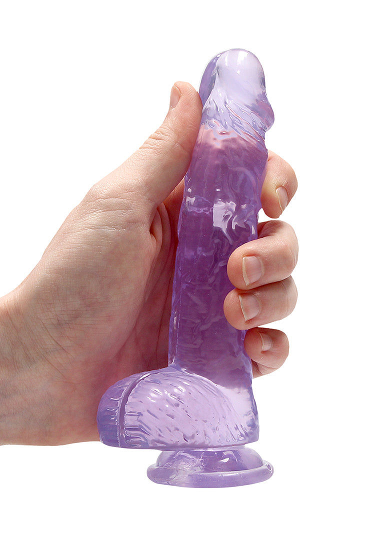REALROCK 6'' Realistic Dildo With Balls - 15.2 cm Dong, Purple > Dildos > Realistic Dildos