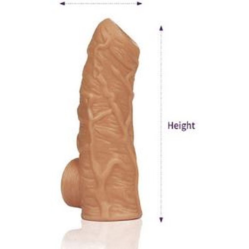Nude Penis Sleeve Textured Soft Silicone Large Secondary image