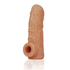 Nude Penis Sleeve Textured Soft Silicone Large > Sex Toys For Men > Penis Sleeves