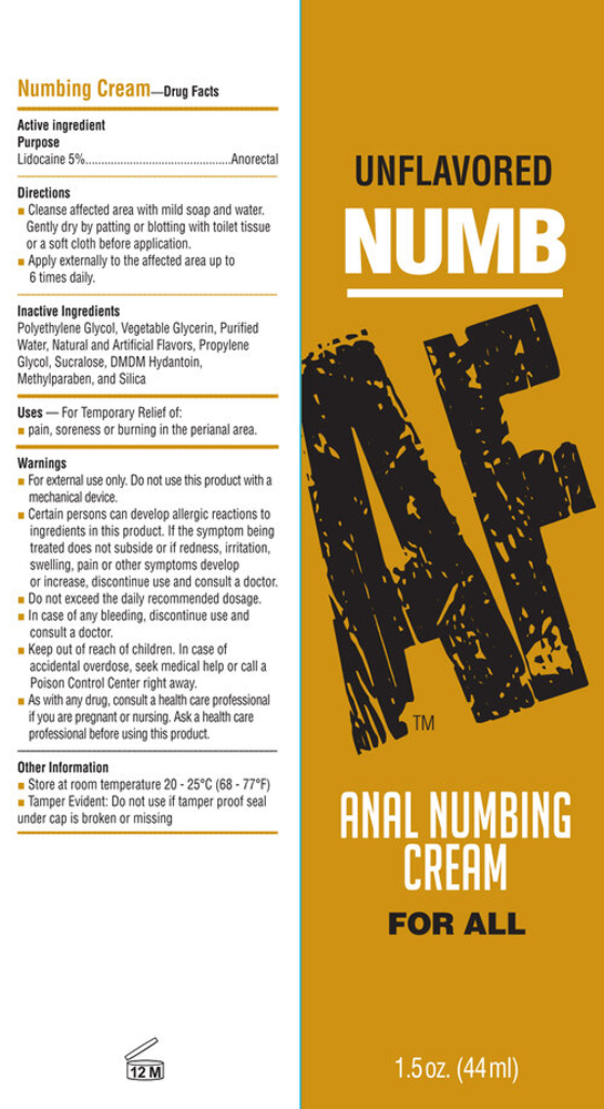 Numb AF Anal Numbing Cream – Discomfort-Free Intimate Exploration 44ml > Lube > Anal