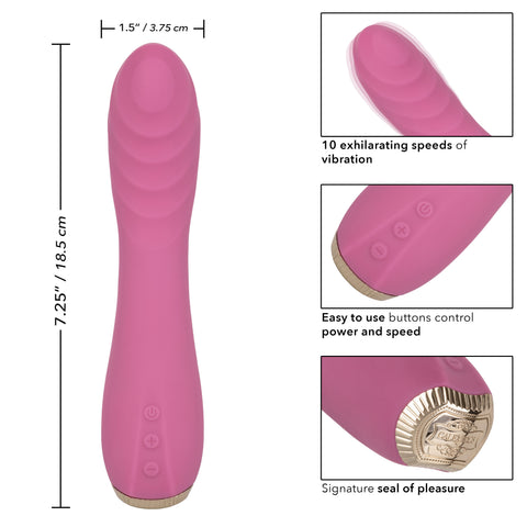 Uncorked Pinot Pink Silicone Massager with 10 Speeds and Rechargeable > Vibrators > Standard Vibrators
