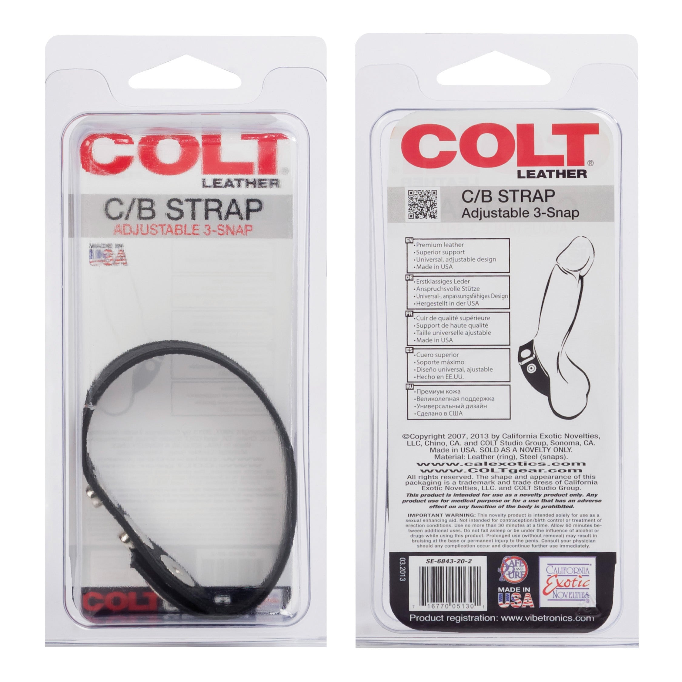 Colt Adjustable 3-Snap Leather Strap – High Quality Leather Strap > Clothes > Mens Leather