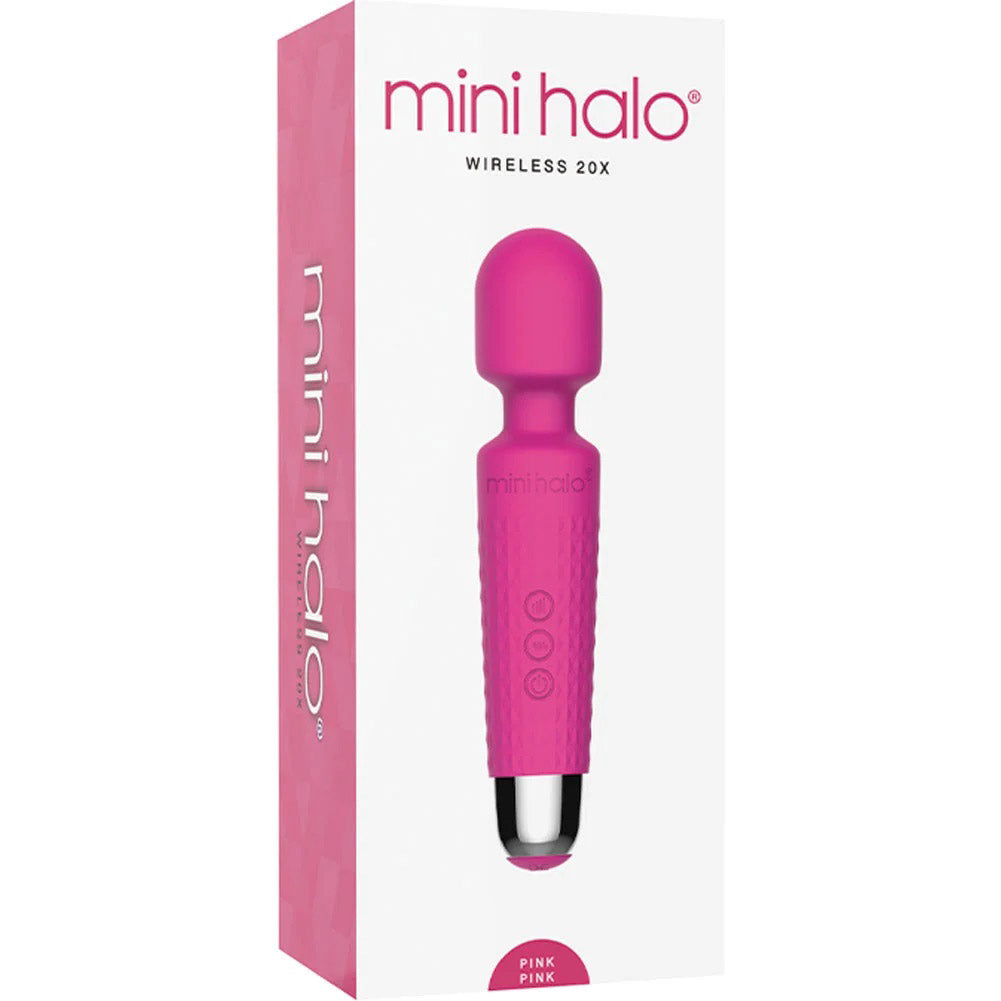 Shibari Mini Wand Halo (Pink) – Rechargeable Powerful Wand Pink Electric Massager