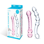 Glas Double Pleasure 6 Inch and 7.5 Inch Two-Piece Glass Dildo Set Default Title > Glass > Dildos