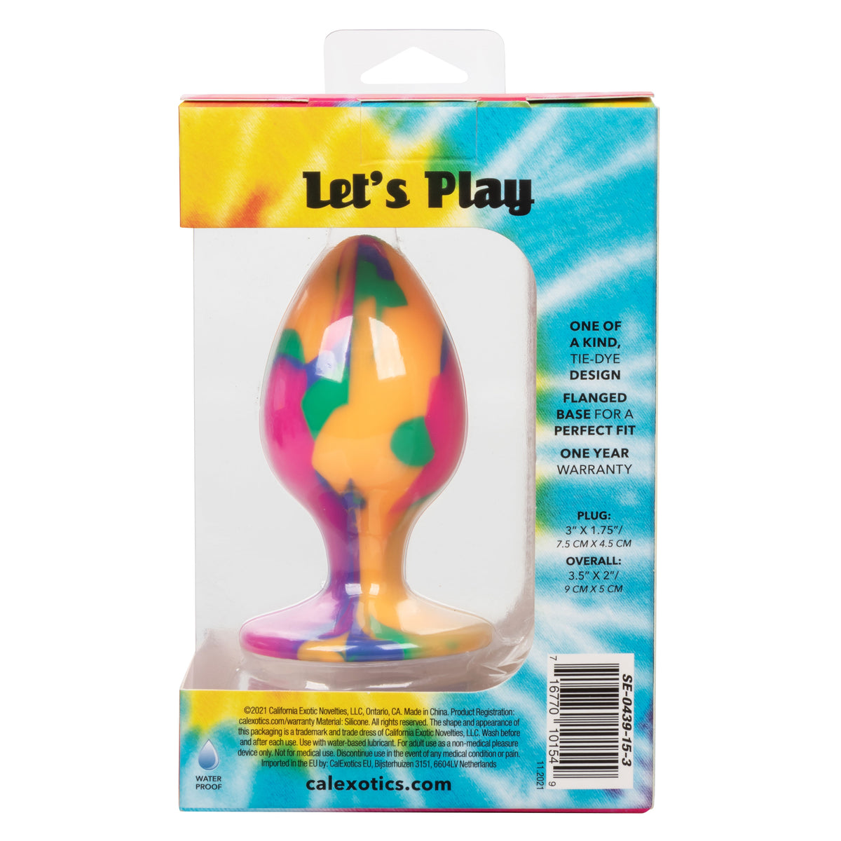Cheeky Large Tie Dye – Vibrant Large Butt Plug 3.5 Inch > Anal Range > Butt Plugs
