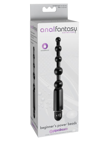 Anal Fantasy Collection Beginner's Power Beads 12.7 cm Vibrating Black > Anal Range > Anal Beads
