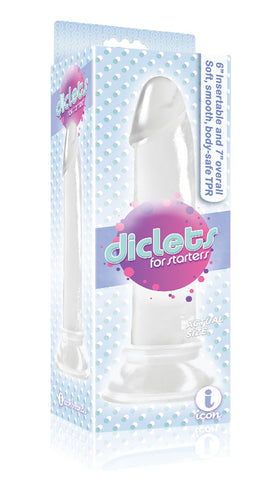 The 9's Diclets 17.8 Centimeter Dong Soft Smooth Bendable Jelly TPR Clear DONGS