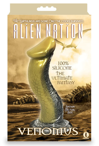 Alien Nation Venomus 8.5 Inch (Silver Gold) Fantasy Dong – Silicone Dildo 8.5 Inch Gold > Dildos > Fantasy