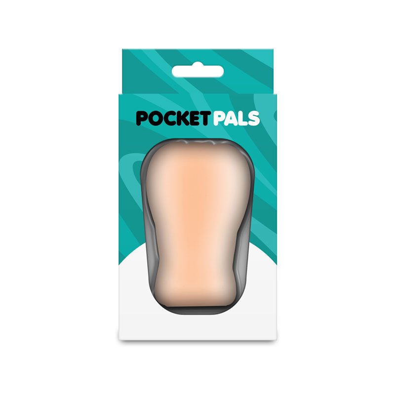 NS Novelties Pocket Pals (Brown) – Body-Safe Anal Stroker White Strokers - Manual
