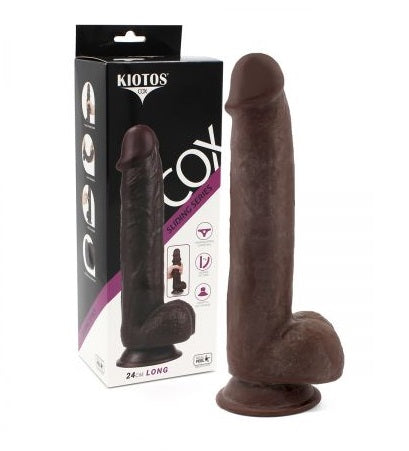 Kiotos Cox Sliding Skin Brown Realistic Double Layer 9.5 Inch (24cm) DIldo Secondary image