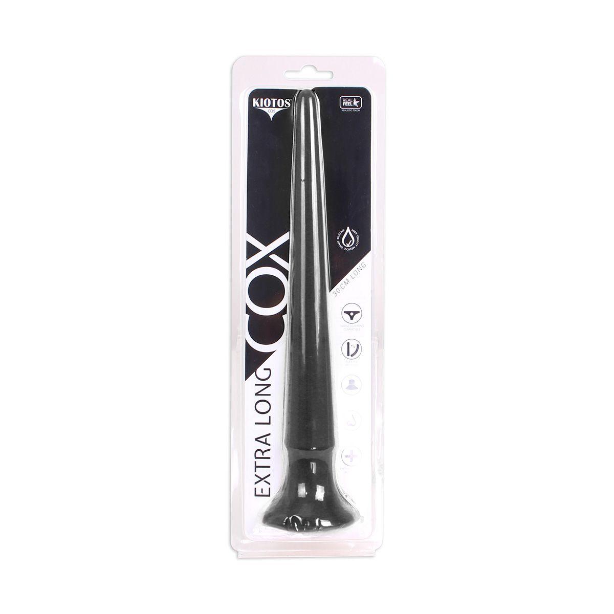 Kiotos Cox Black Extra Long 37cm – Silicone Dildo with Suction Cup > Dildos > Oversized Toys