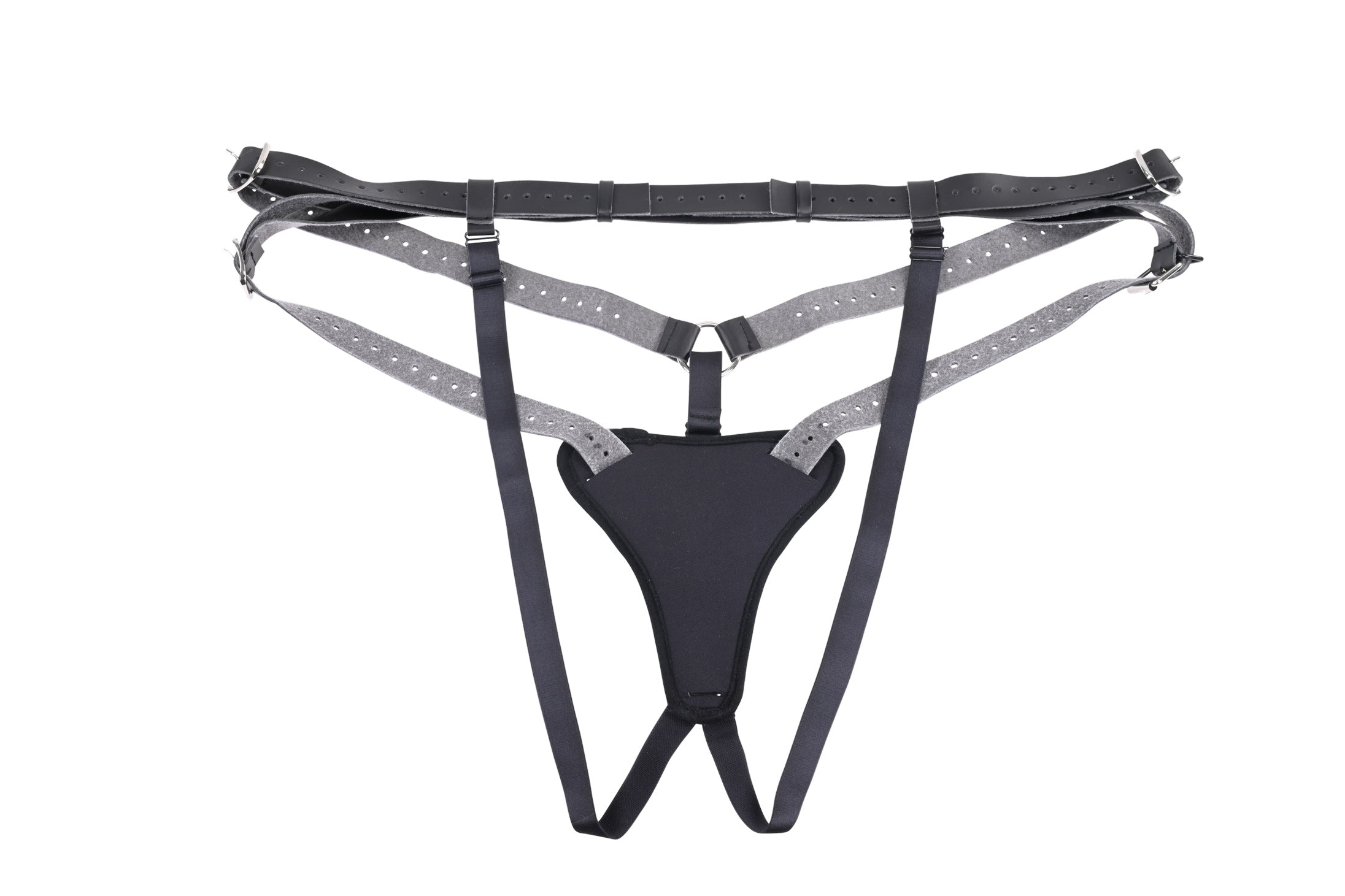 Sportsheets Aurora High Waisted Strap-On Harness (Black) Adjustable Up to 60 Inch Hips - Strap-On Harness > Dildos > Strap On Harnesses