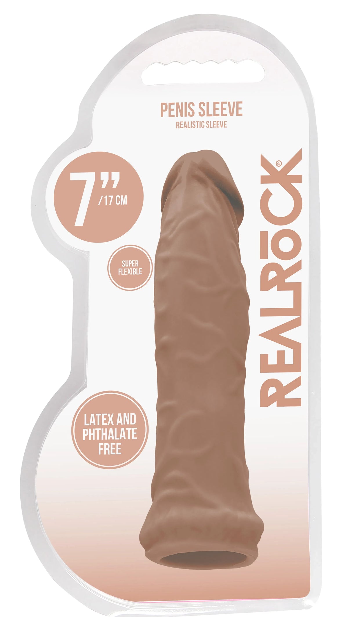 Realrock 6 Inch Realistic Penis Sleeve 15.2 cm Penis Extension Sleeve > Sex Toys For Men > Penis Sleeves