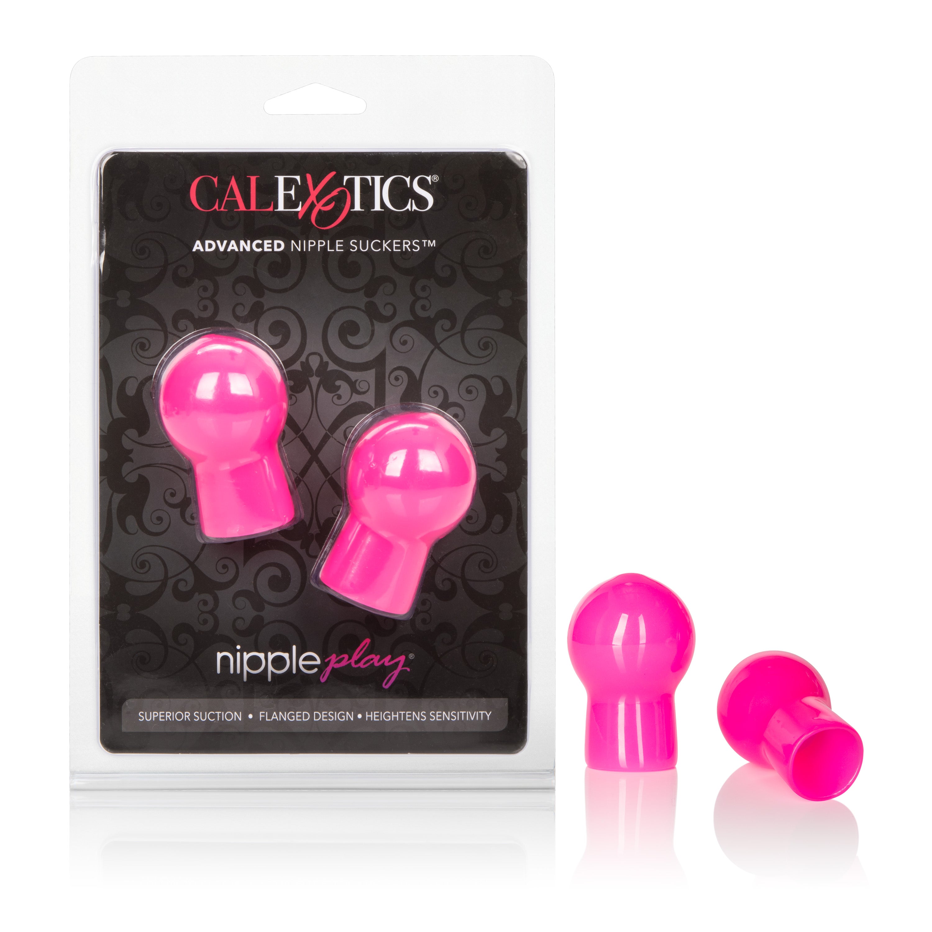 Nipple Play Advanced Pink PVC Nipple Suckers 2.25 Inch x 1 Inch Pink Nipple Stimulators
