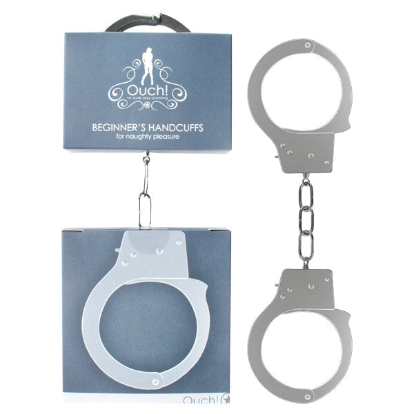 Ouch Beginner's Handcuffs – Metal Restraints with Quick-Release Lock > Bondage Gear > Handcuffs