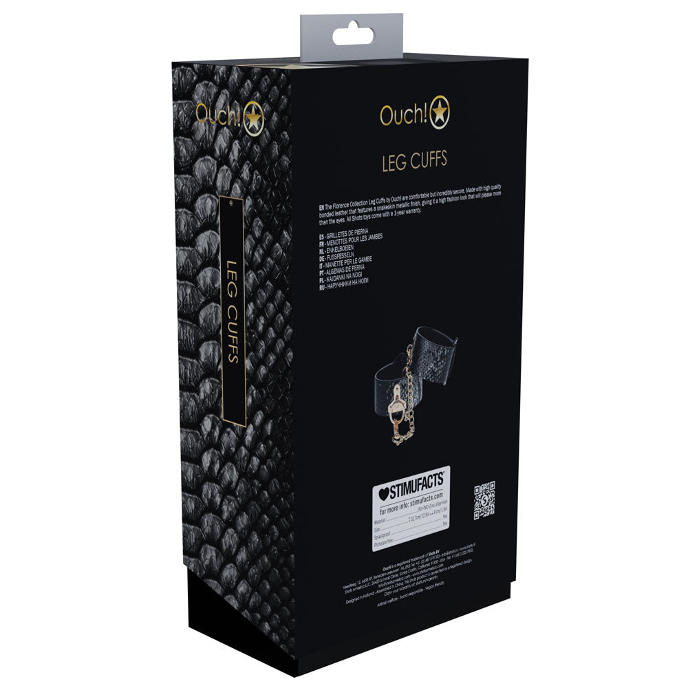 Ouch Florence Collection Leg Cuffs Elegant Ankle Restraints Secondary image