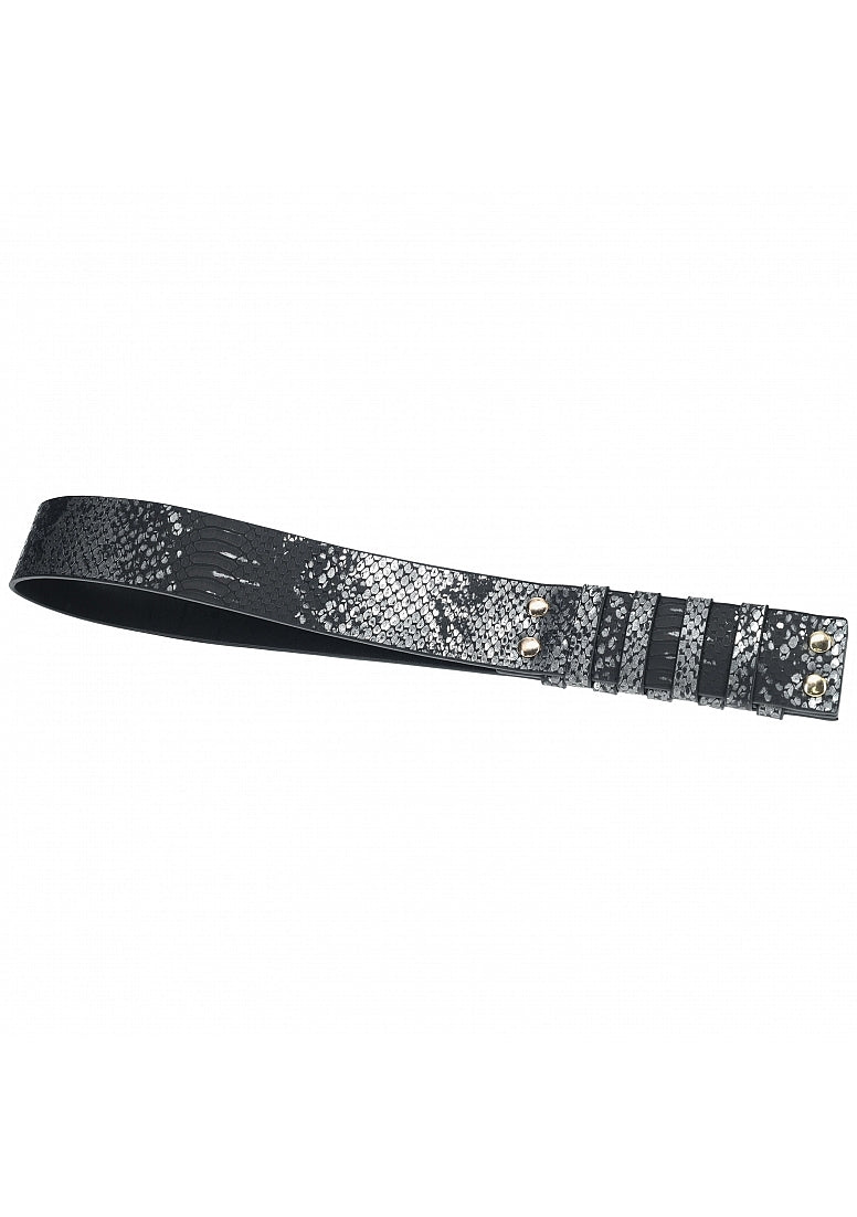 Ouch Florence Collection Snakeskin Pattern Paddle Impact Play Accessory Black > Bondage Gear > Paddles