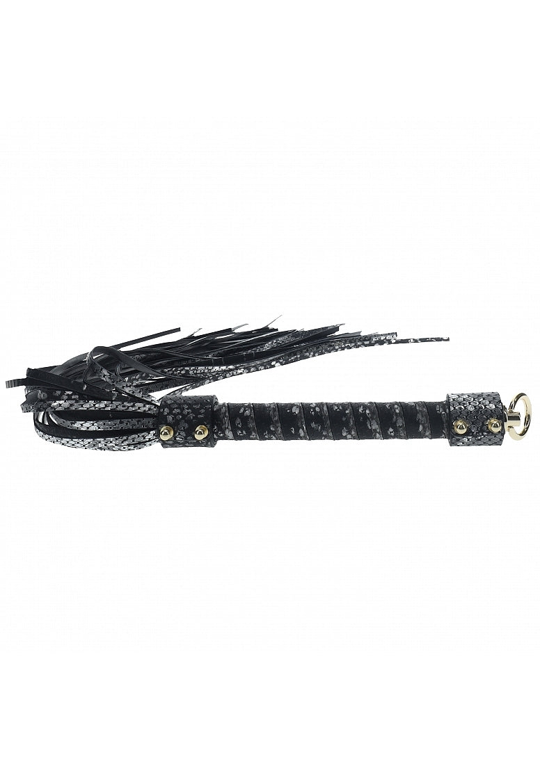 Ouch Florence Collection Flogger High Quality Bonded Leather Black > Bondage Gear > Whips & Floggers