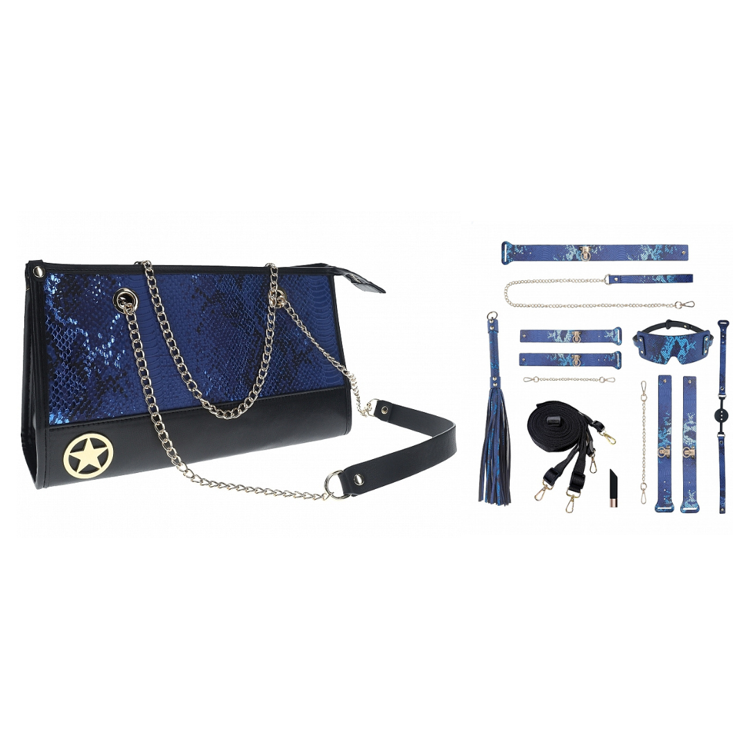 Ouch Florence Collection Kit with Iridescent Hardware Bag and Bondage Accessories