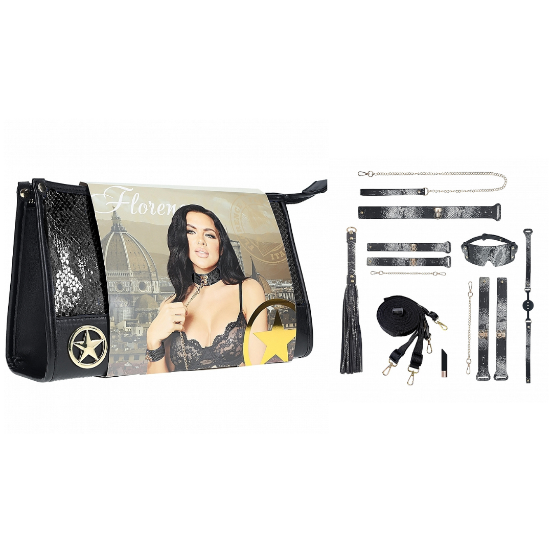 Ouch! Rome Collection Kit with Black Iridescent Hardware Bag