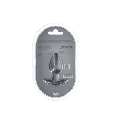 Ouch Anal Plug Medium Gun Metal Grey 3.1 Inches Butt Plug Butt Plugs