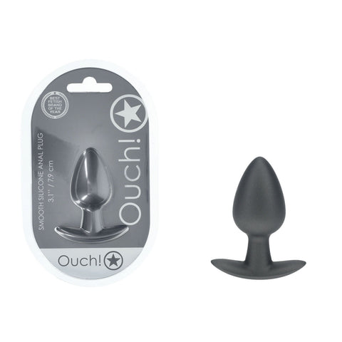 Ouch Anal Plug Medium Gun Metal Grey 3.1 Inches Butt Plug Grey > Anal Range > Butt Plugs