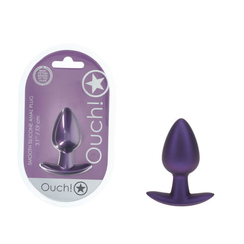 Ouch Anal Plug Medium Metallic 7.9 Centimeter Butt Plug Purple > Anal Range > Butt Plugs