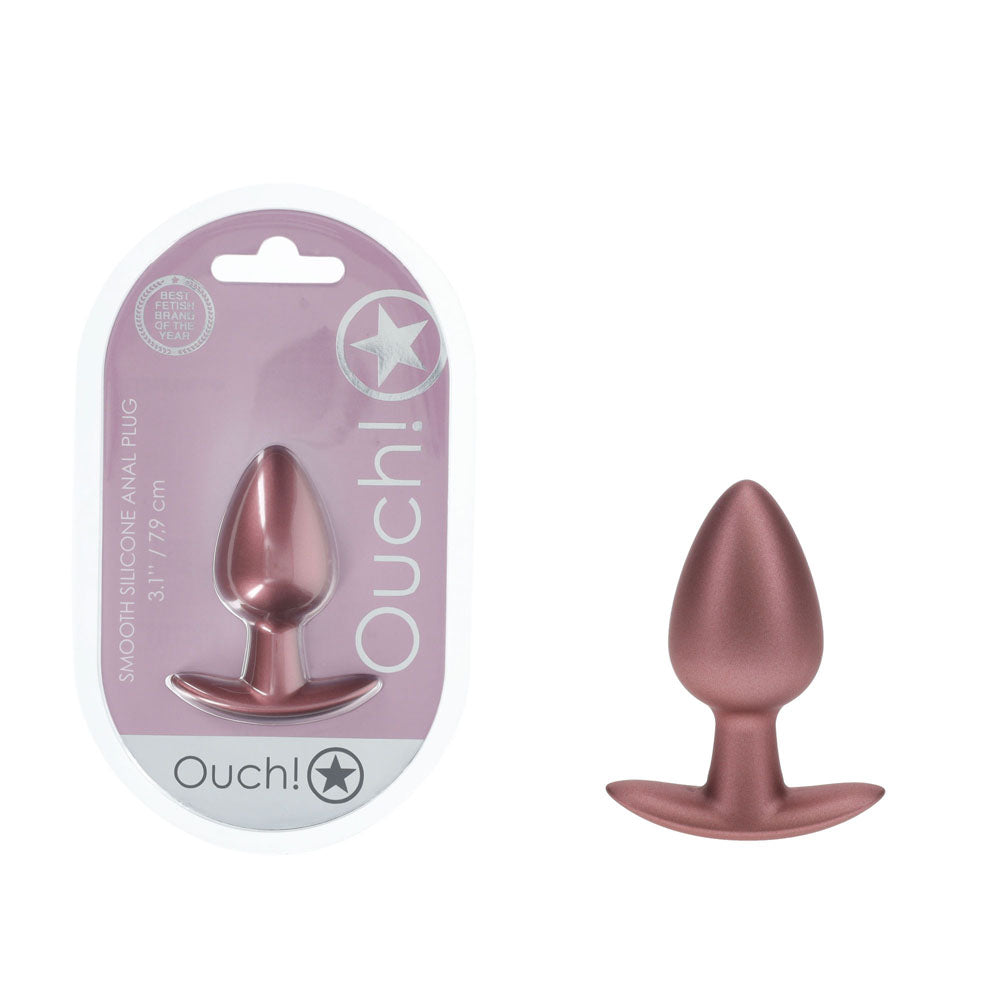 Ouch Medium – 7.9 cm Soft Silicone Medium Butt Plug Rose gold > Anal Range > Butt Plugs