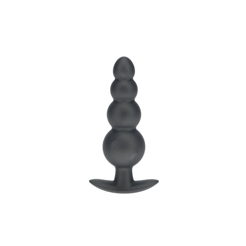 Ouch Beaded Anal Plug Gun Metal Grey 11.7 cm Silicone Butt Plug > Anal Range > Butt Plugs