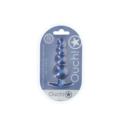 Ouch Beaded Anal Plug Metallic 11.7 Centimeter Butt Plug > Anal Range > Butt Plugs