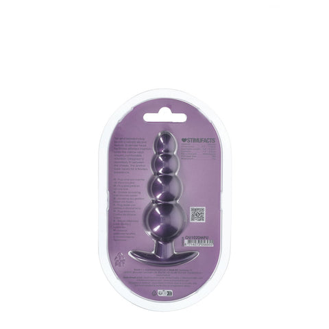 Shots Ouch Beaded Anal Plug (Metallic) – Silicone Butt Plug Butt Plugs